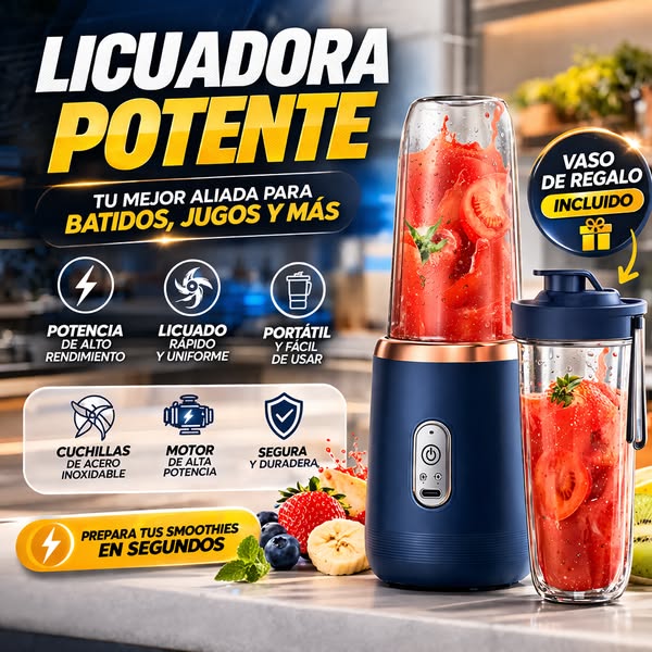 Licuadora Procesadora Portatil Usb Jugos